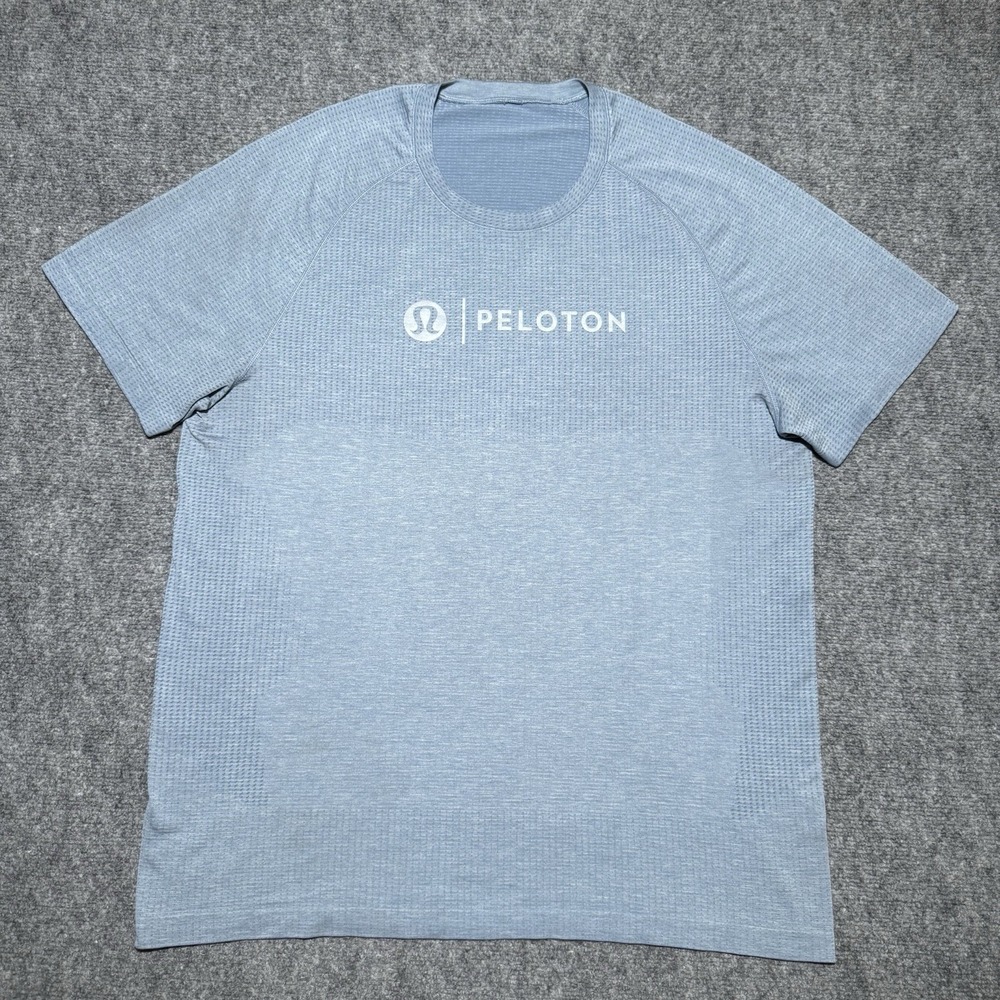 Lululemon x Peloton Metal Vent Tech Shirt Men XL Blue Short Sleeve Athletic
